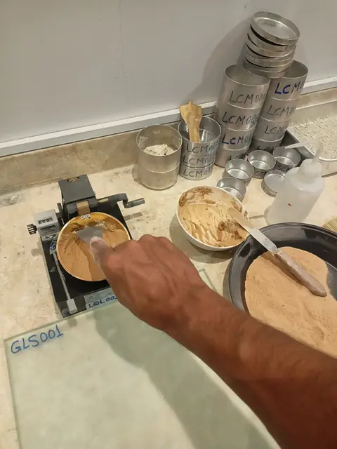 تجهيز عينات التربة في المختبر